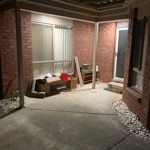 Porch downlights installed by JR Dixon Electrical on a recessed 360-degree sensor