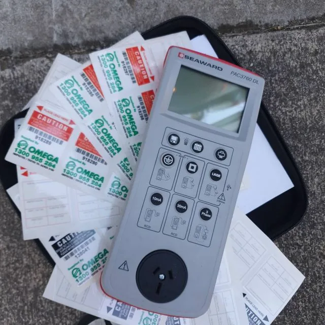Electrical appliance testing equipment and safety tags from JR Dixon Electrical’s test and tag work