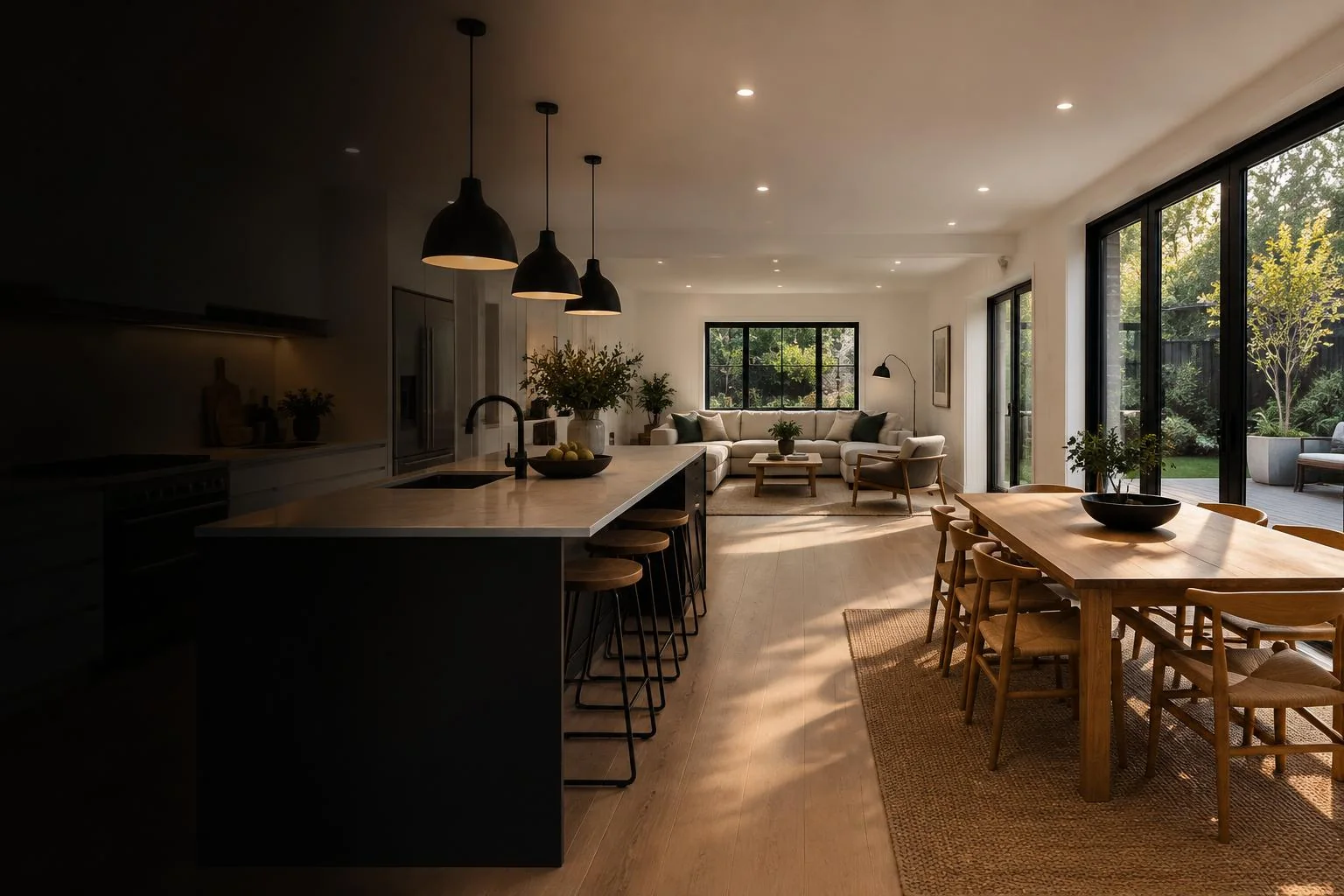 Illustrative renovated home lighting layout in Melbourne’s inner west