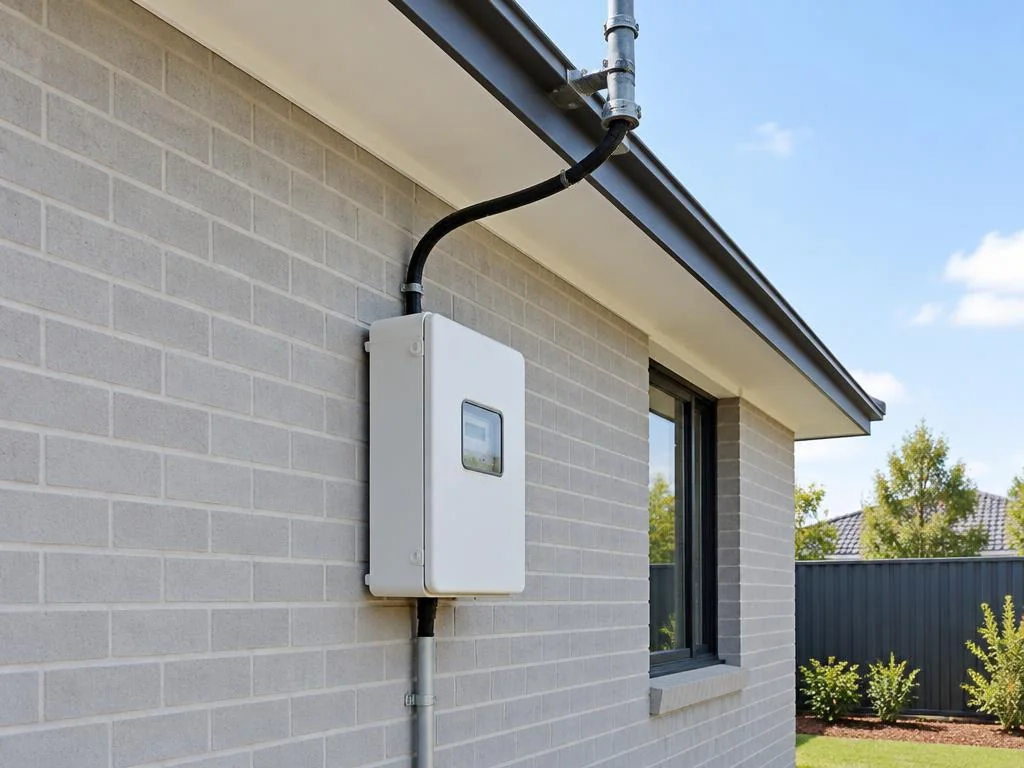 Residential electrical supply and mains equipment — illustrative image